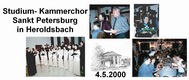 Konzert des Studium-Kammerchores am 4.5.2000