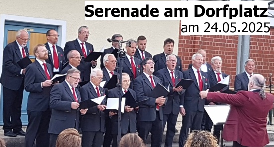 Die Eintracht bei der Serenade am Dorfplatz