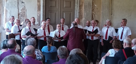Auftritt der Eintracht im Ahnensaal von Schloß Schwarzburg